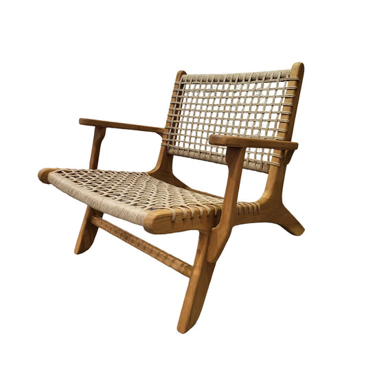 Branded Weaved Teak Chair