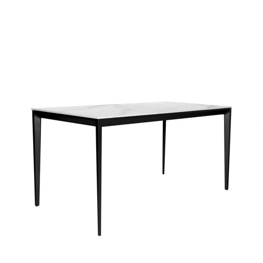 Marble White Sintered Stone Slim Legs Table (1.4m/1.6m)